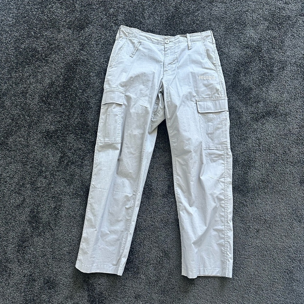 YoungLa Men's Gray Cargo Pants